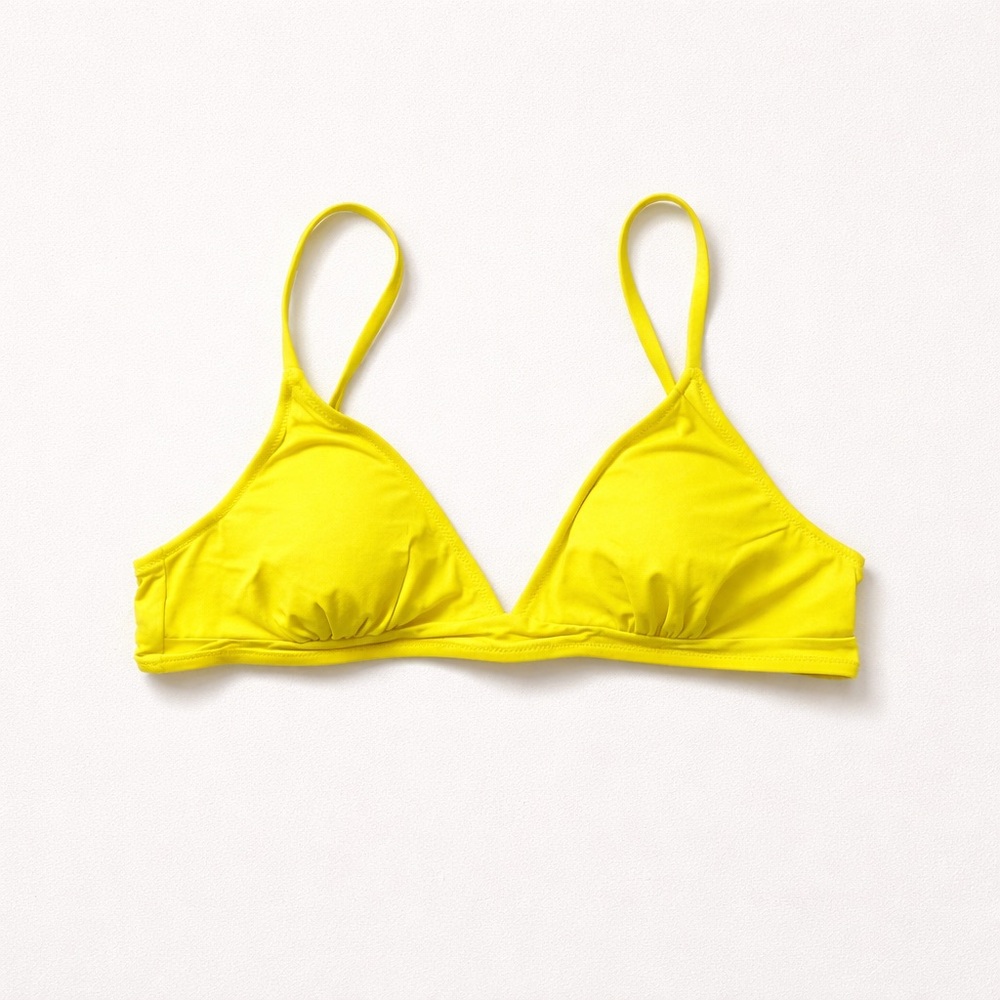 Amazon Essentials Neon Lime Triangle Bikini Top - Women Swim
